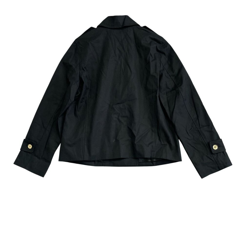 NEW Michael Kors Women's M Black Peacoat Jacket 100% Cotton - Picture 3 of 13
